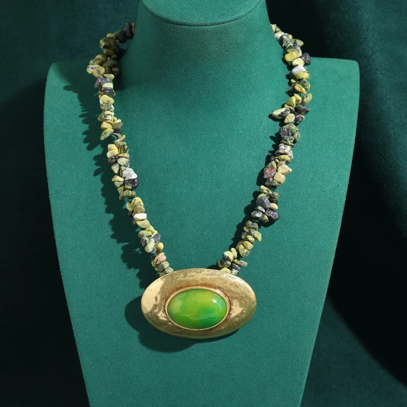 Vintage Gold Color Ingot Pendent Gradient Yellow Green Necklaces Natural Stone Antique Gravel Jewelry 2026 Woman Birthday Gifts
Vintage Gold Color Ingot Pendent Gradient Yellow Green Necklaces Natural Stone Antique Gravel Jewelry 2026 Woman Birthday Gifts