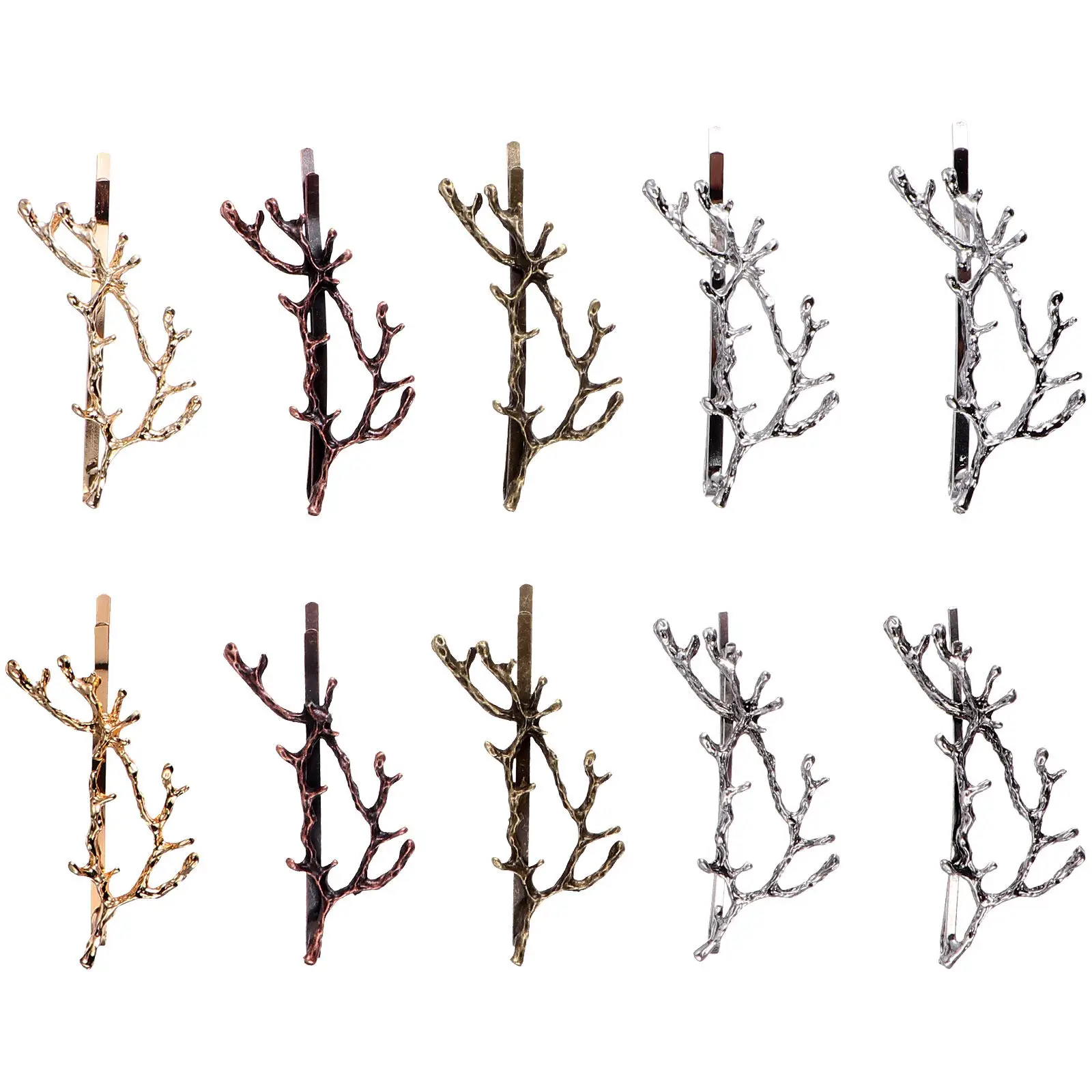 10 Pcs Branch Antler Hairpins Clips for Deer Antlers Bobby Cute Alloy Barrettes Women
10 Pcs Branch Antler Hairpins Clips for Deer Antlers Bobby Cute Alloy Barrettes Women