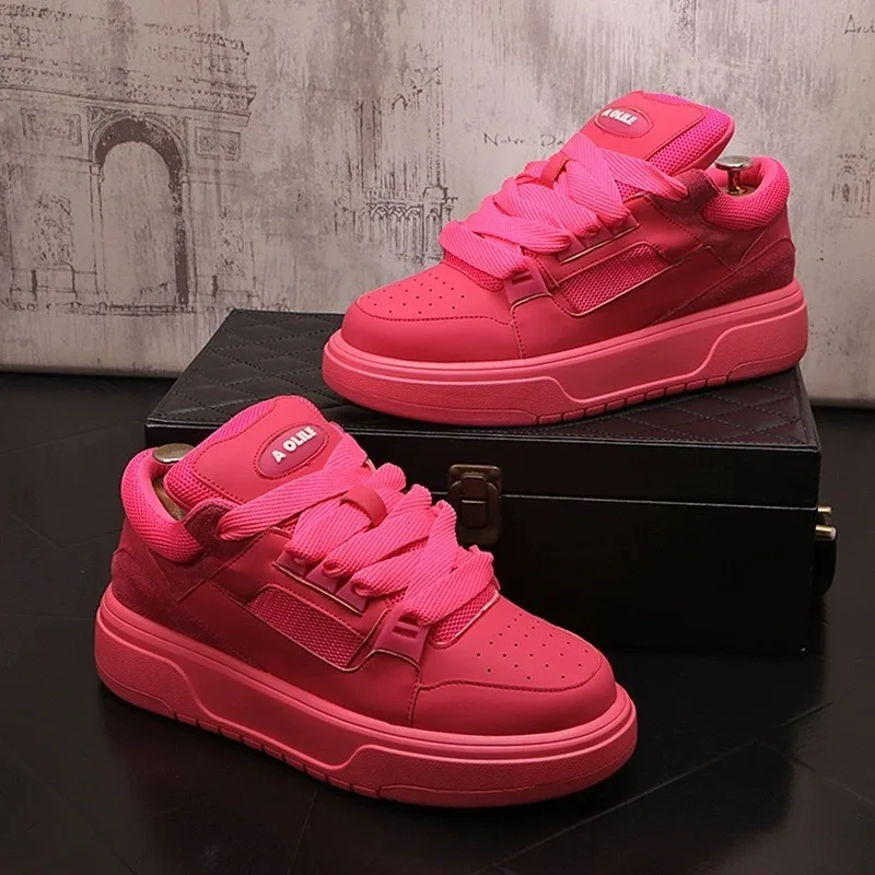 Men's Sneakers Solid Color Fashion Designer Casual Shoes Platform Lace Up Vulcanize Shoes Luxury Walking Running Shoes for Men
Men's Sneakers Solid Color Fashion Designer Casual Shoes Platform Lace Up Vulcanize Shoes Luxury Walking Running Shoes for Men