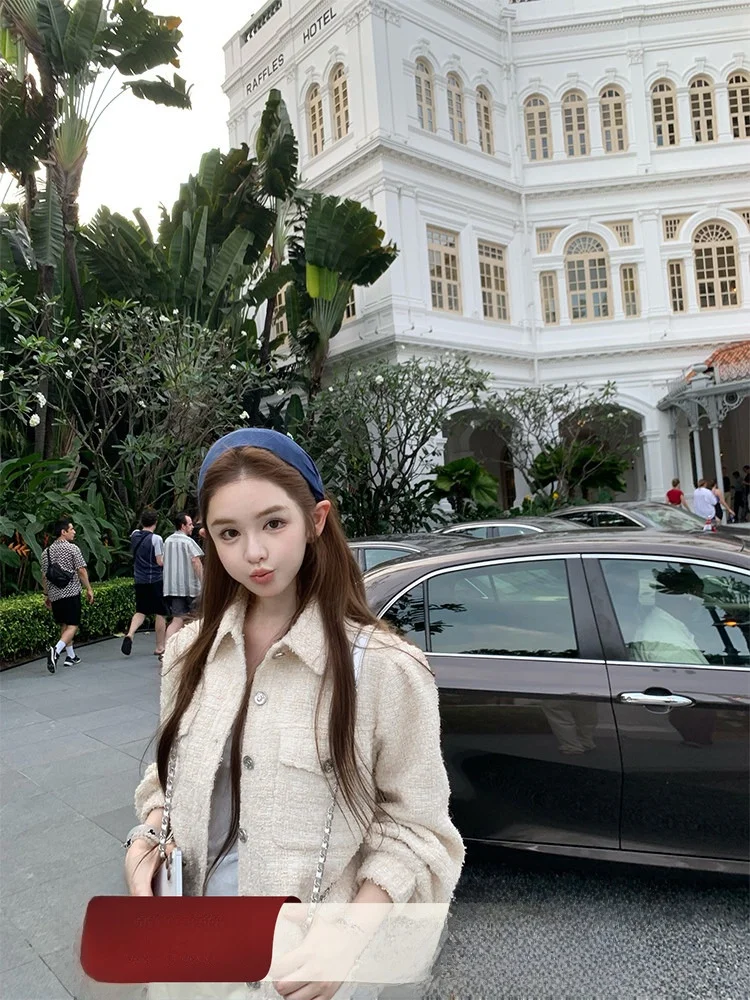 DOGGYQIN Camere Blend Tweed Small Fraance Sle Jaet Women's Spring Elegance High-End Feeling Long Sve irt
DOGGYQIN Camere Blend Tweed Small Fraance Sle Jaet Women's Spring Elegance High-End Feeling Long Sve irt