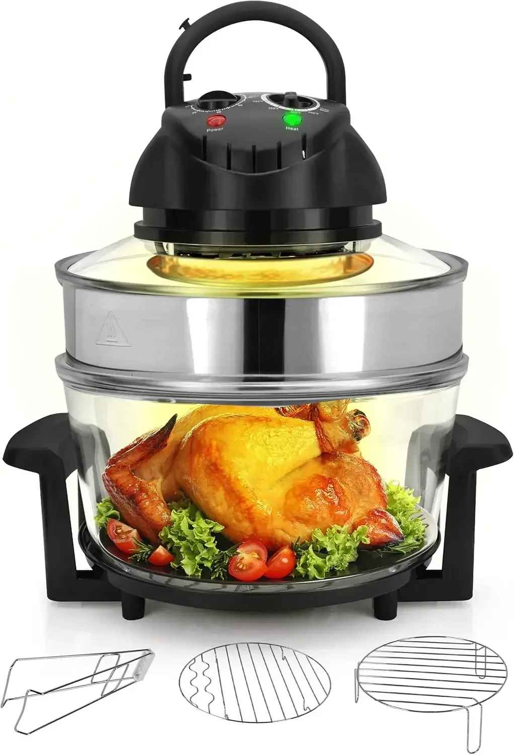 Convection Countertop Toaster Oven - Healthy Kitchen Glass Air Fryer Roaster Oven, Bake, Grill, Steam Broil, & Roast - Includes
Convection Countertop Toaster Oven - Healthy Kitchen Glass Air Fryer Roaster Oven, Bake, Grill, Steam Broil, & Roast - Includes