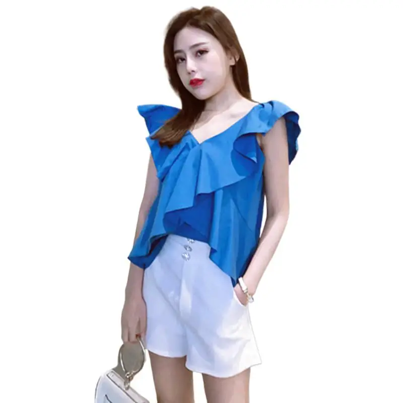 New Ruffles Women Tops Fashion 2024 Womens Summer cotton Blouse 6XL 7XL Ruffle Sleeve Shirts blusa feminina blusas mujer de moda
New Ruffles Women Tops Fashion 2024 Womens Summer cotton Blouse 6XL 7XL Ruffle Sleeve Shirts blusa feminina blusas mujer de moda