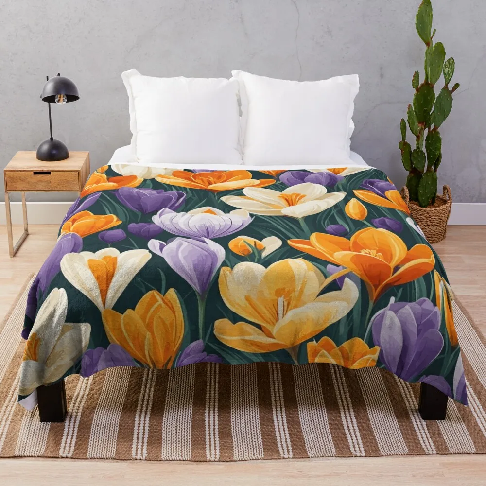 Crocus Flowers Pattern Throw Blanket Personalized Gift Bed Decorative Sofas Hairy Blankets
Crocus Flowers Pattern Throw Blanket Personalized Gift Bed Decorative Sofas Hairy Blankets