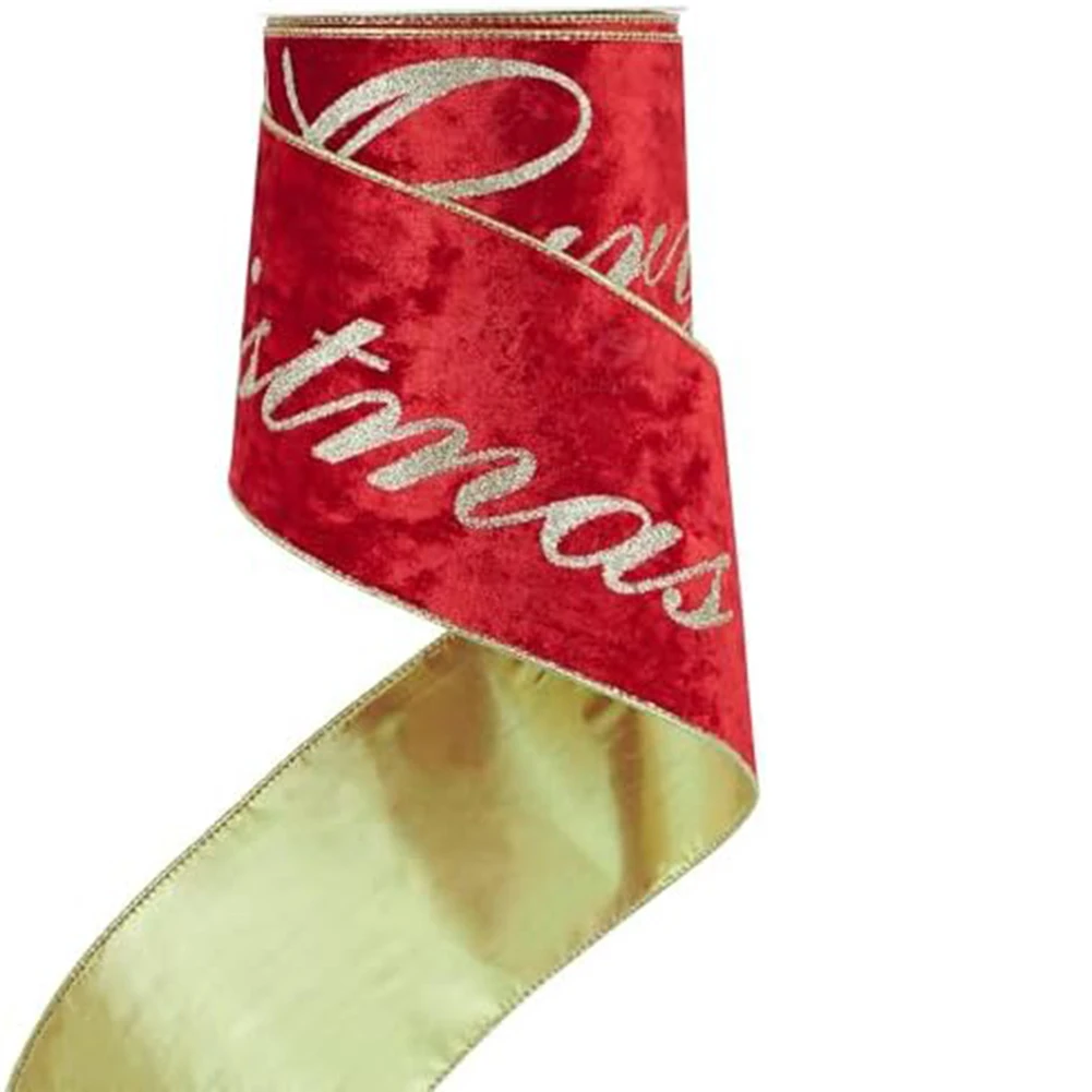 Проводная бархатная лента для праздничного украшения с золотым блеском, рождественский принт, красная лента 4 дюйма на 10 ярдов
Проводная бархатная лента для праздничного украшения с золотым блеском, рождественский принт, красная лента 4 дюйма на 10 ярдов