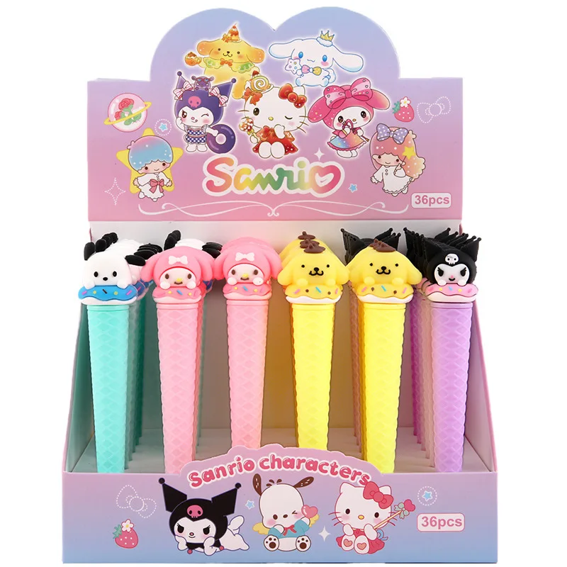 36 шт/лот Sanrio Kuromi мелоди Pochacco сладкий конус гель ручка мило 0,5 мм черные чернила подпись ручки рекламные школьные принадлежности
36 шт/лот Sanrio Kuromi мелоди Pochacco сладкий конус гель ручка мило 0,5 мм черные чернила подпись ручки рекламные школьные принадлежности