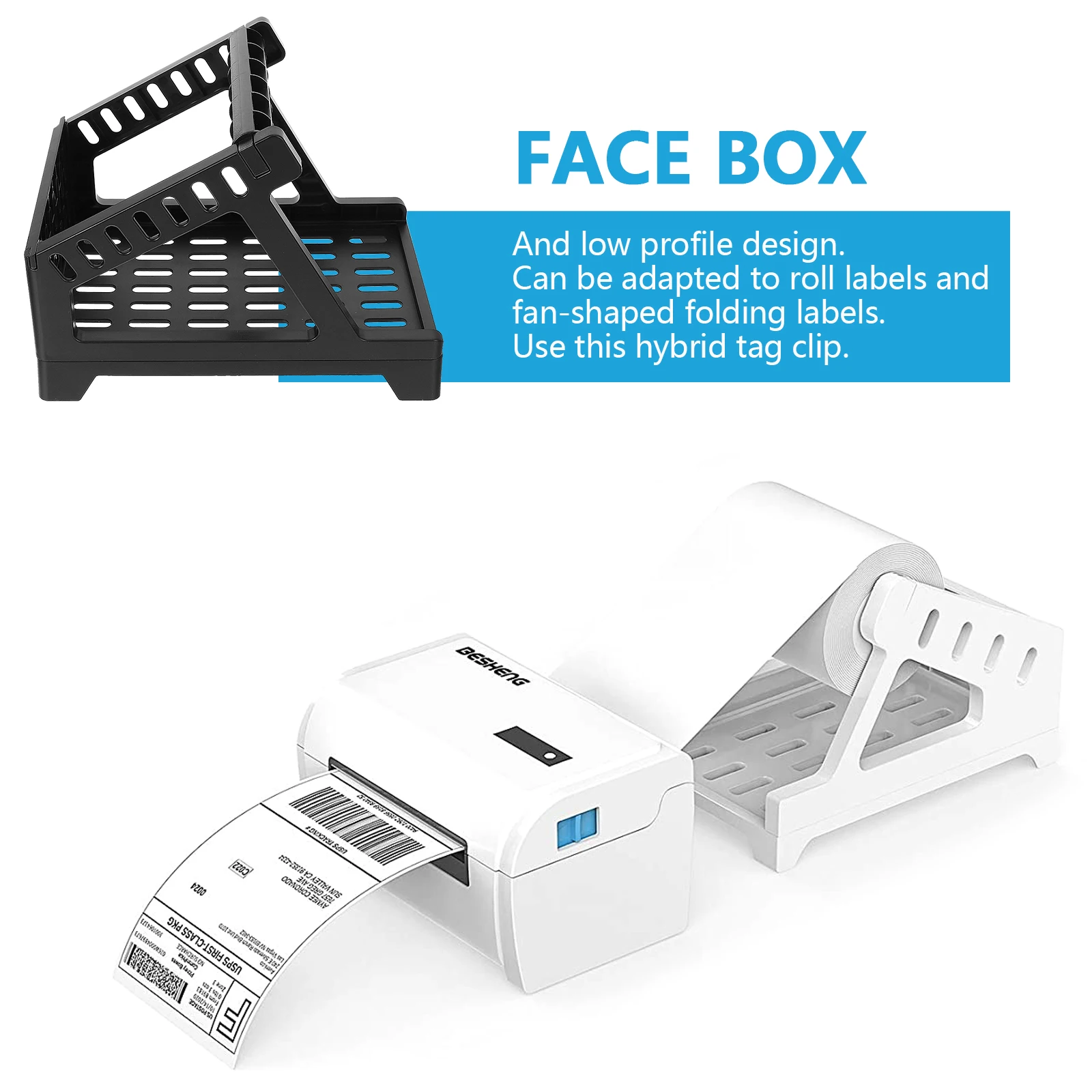 Universal Label Holder for Desktop Printer Compatible Roll Fan fold Labels Easy Assemble Thermal Paper Rack ganzier Box Multi
Universal Label Holder for Desktop Printer Compatible Roll Fan fold Labels Easy Assemble Thermal Paper Rack ganzier Box Multi