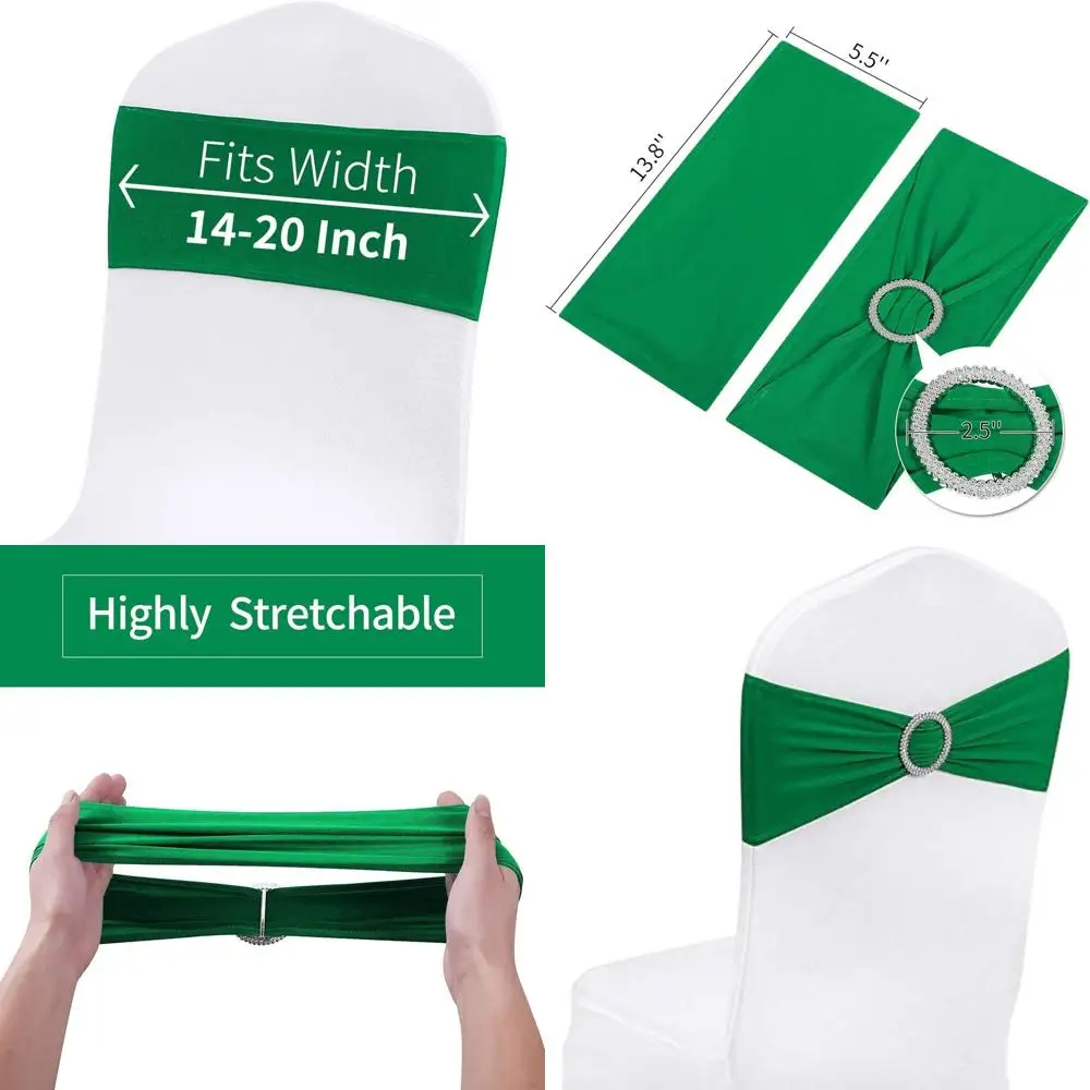 100-Piece Emerald Green Spandex Chair Sashes with Buckle for Wedding and Party Decor
100-Piece Emerald Green Spandex Chair Sashes with Buckle for Wedding and Party Decor