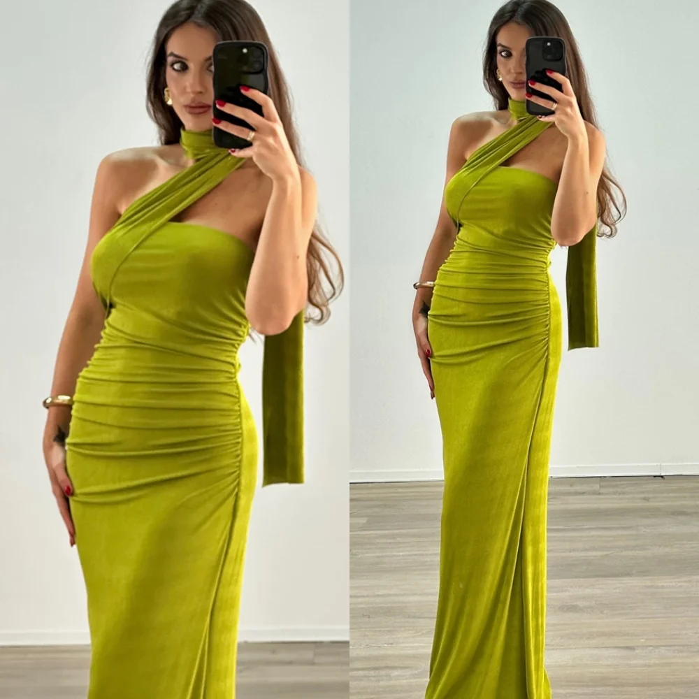 Customized High Quality Green Jersey Evening Dresses Temperament One Shoulder Strapless Celebrity Gowns Special Occasion Gowns
Customized High Quality Green Jersey Evening Dresses Temperament One Shoulder Strapless Celebrity Gowns Special Occasion Gowns