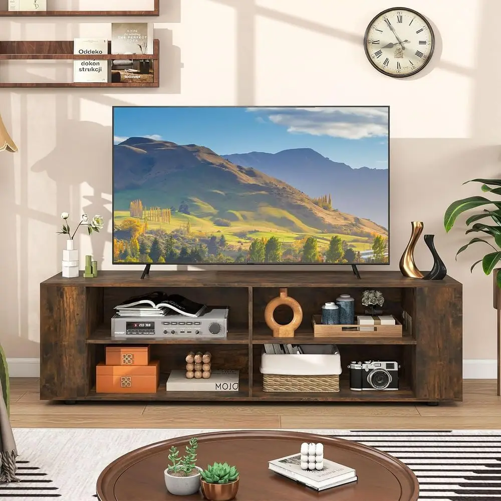 Moccha TV Stand or TV up to 65 inch, ern Entertainment Center with 8 Open Storage Shelves and 4 Cable Management Holes, Wooden T
Moccha TV Stand or TV up to 65 inch, ern Entertainment Center with 8 Open Storage Shelves and 4 Cable Management Holes, Wooden T