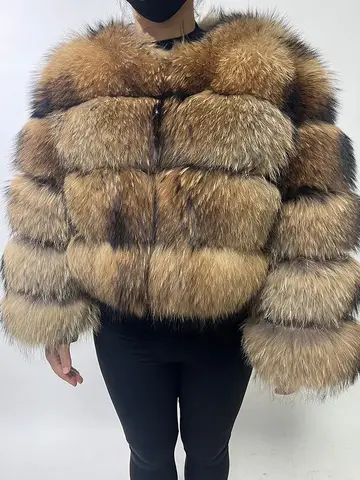 2025 trend natural fur real fur coat women's jacke Leather Woman clothing new outerwears Female Vest