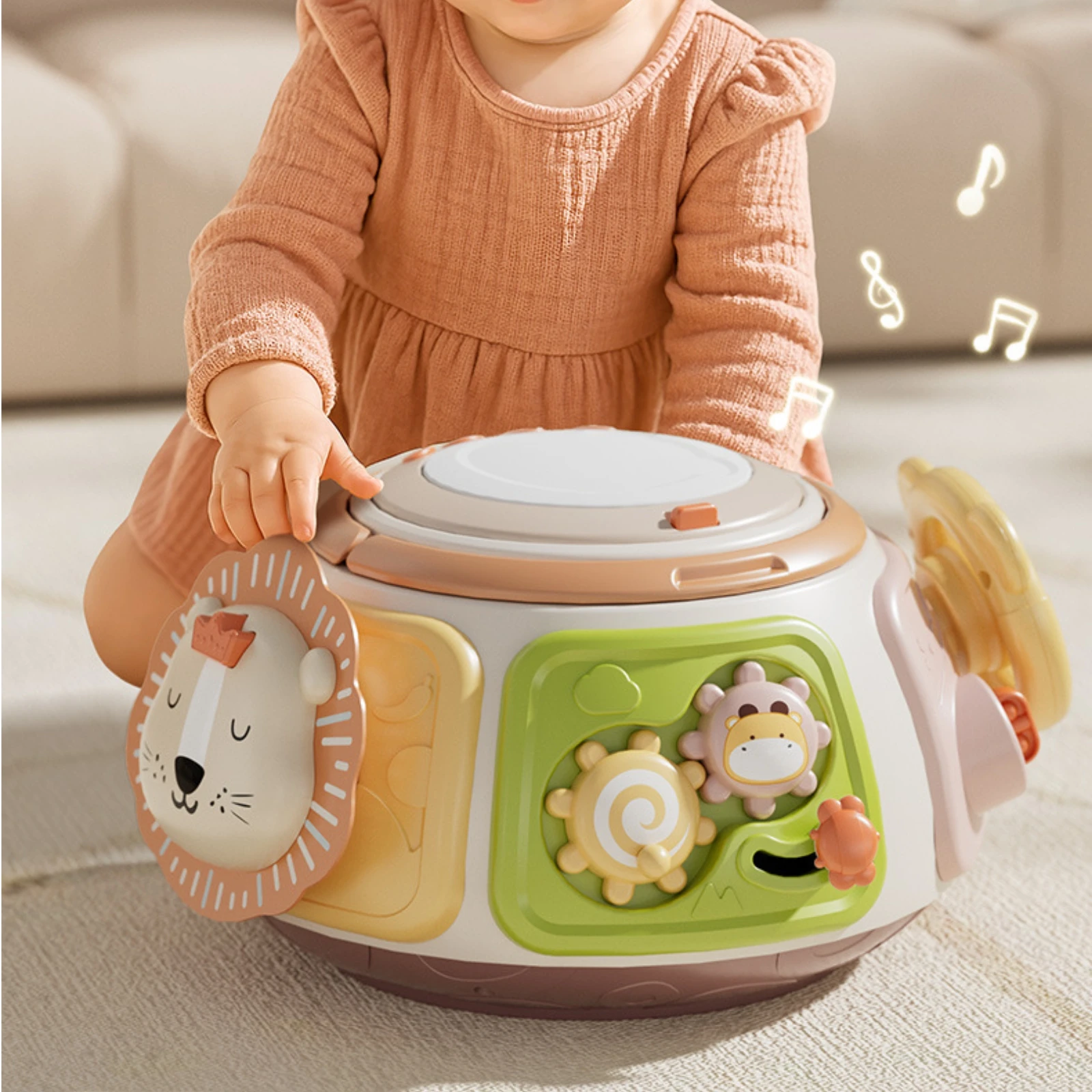 Six-Sided Activity Toy Interactive Music Drum Cube Developmental Music Cube Sliding Parts Infant Plaything Fine Movement Skills
Six-Sided Activity Toy Interactive Music Drum Cube Developmental Music Cube Sliding Parts Infant Plaything Fine Movement Skills