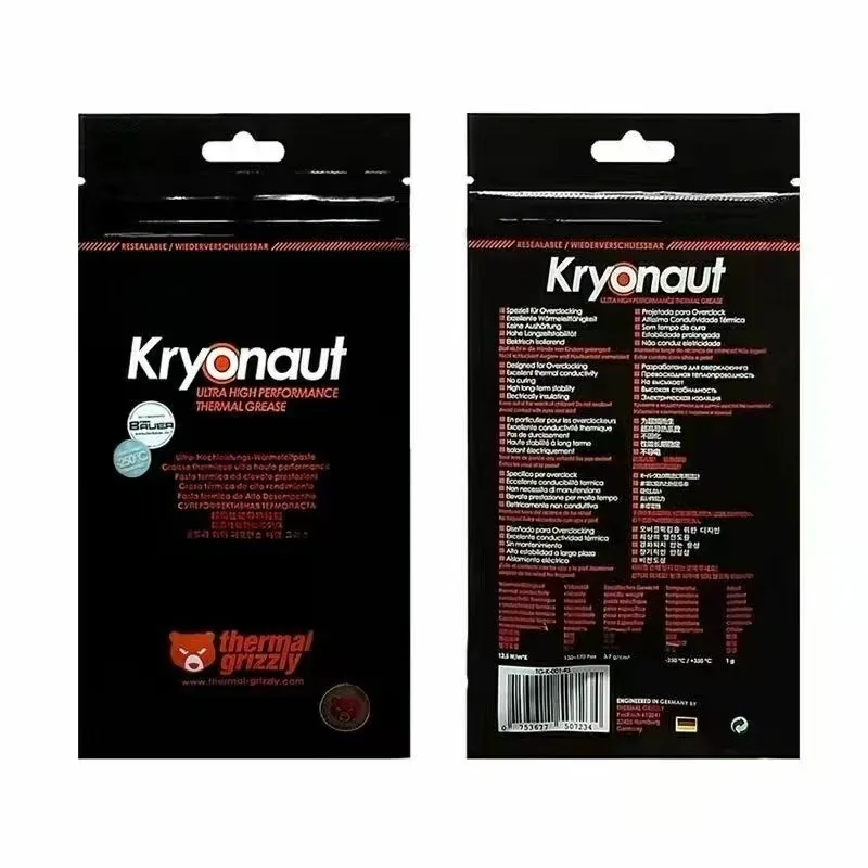 FOR Thermal Grizzly Conductonaut CPU/GPU Heatsink Notebook Cooling Grease 1g/5.5g
FOR Thermal Grizzly Conductonaut CPU/GPU Heatsink Notebook Cooling Grease 1g/5.5g