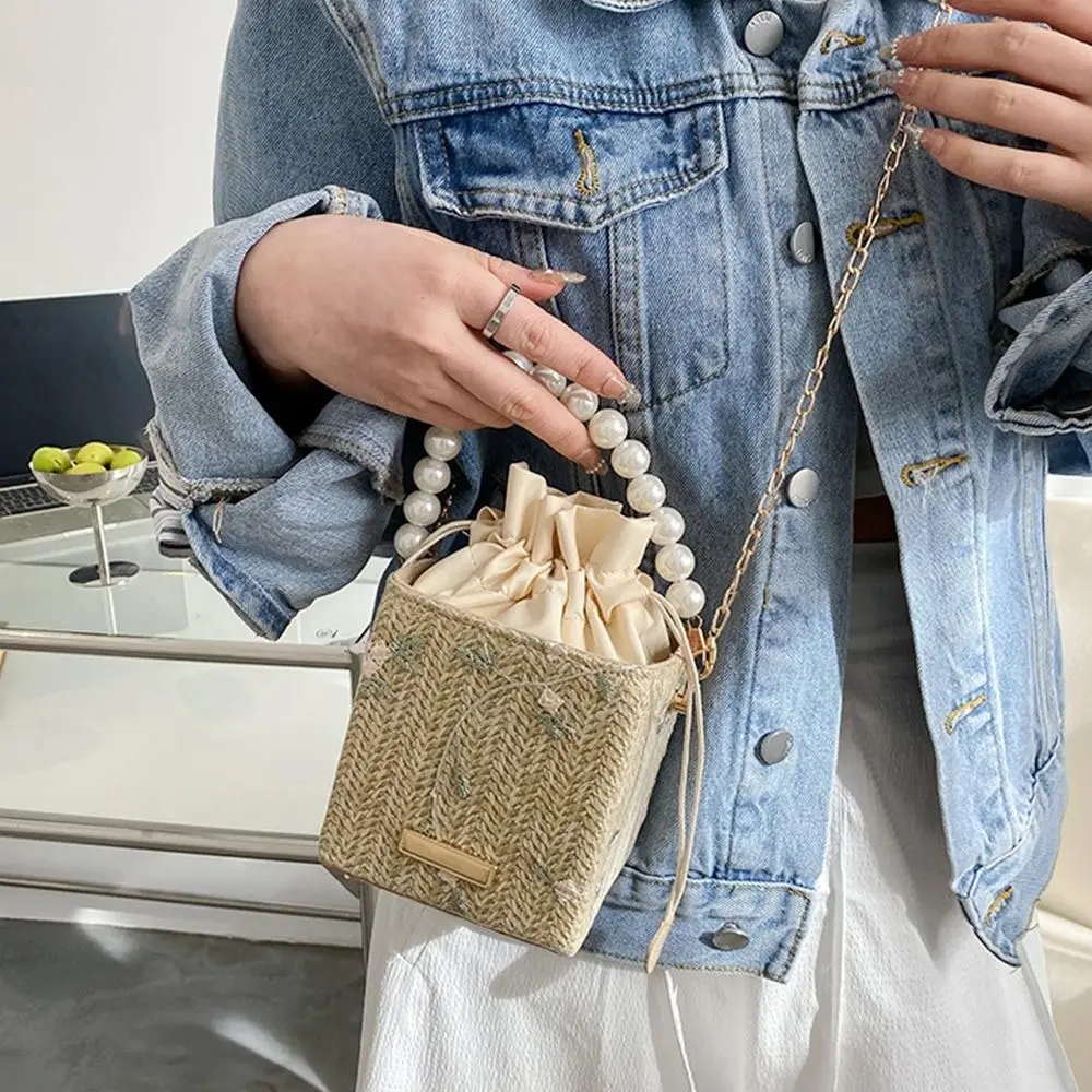 Модная соломенная сумка с цепочкой, сумка-ведро, жемчужная сумка, сумки на плечо, сумки через плечо
Модная соломенная сумка с цепочкой, сумка-ведро, жемчужная сумка, сумки на плечо, сумки через плечо