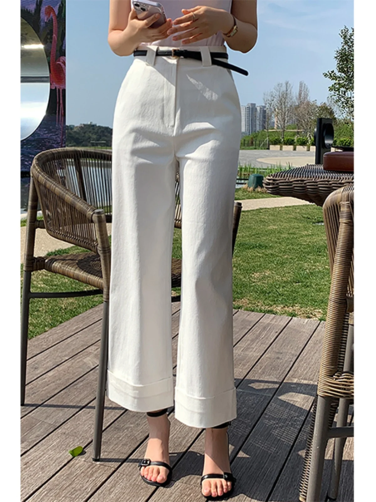 Summer High Waist Straight Leg Pants Women's Loose Wide Leg Thin Casual Commute Suit Trousers Comfortable Polyester Fiber
Summer High Waist Straight Leg Pants Women's Loose Wide Leg Thin Casual Commute Suit Trousers Comfortable Polyester Fiber