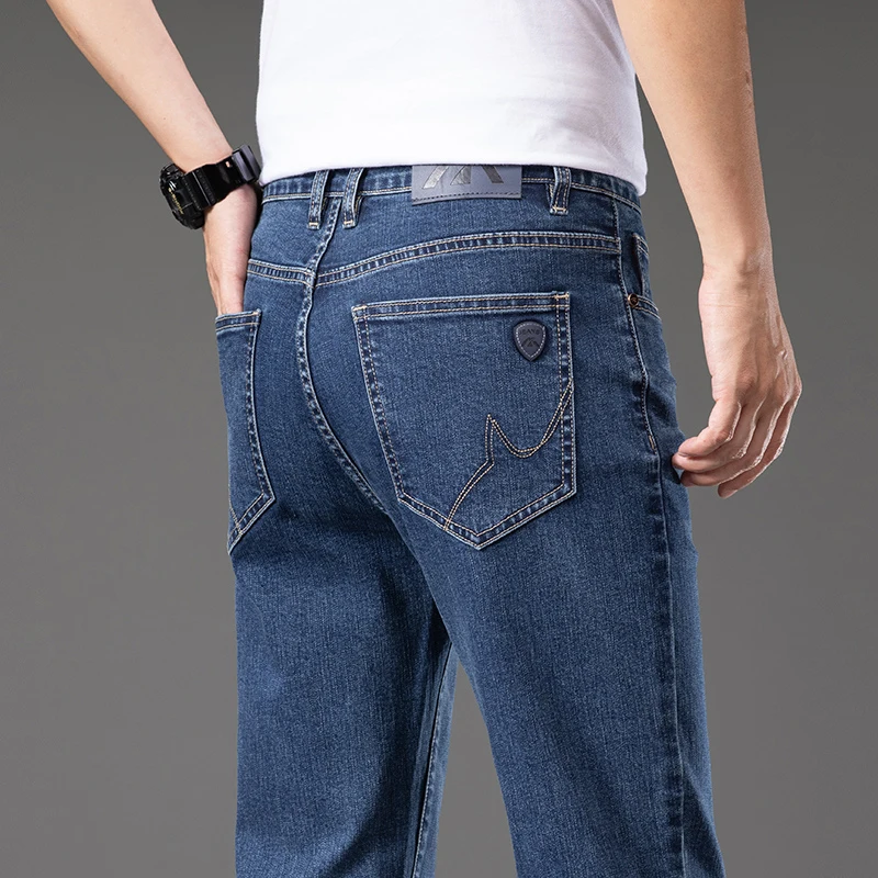 2025 Spring New Men's Fashion Straight Jeans Elastic Cotton Regular Business Casual Trousers Classic Blue Denim Pants Male
2025 Spring New Men's Fashion Straight Jeans Elastic Cotton Regular Business Casual Trousers Classic Blue Denim Pants Male