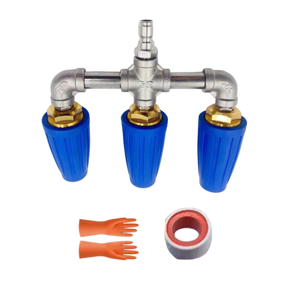 3 Pcs 360 Degree Rotating Triple Nozzle High Pressure Washer For Car Truck Fence Deck Washing Outdoor Garden Tool
3 Pcs 360 Degree Rotating Triple Nozzle High Pressure Washer For Car Truck Fence Deck Washing Outdoor Garden Tool