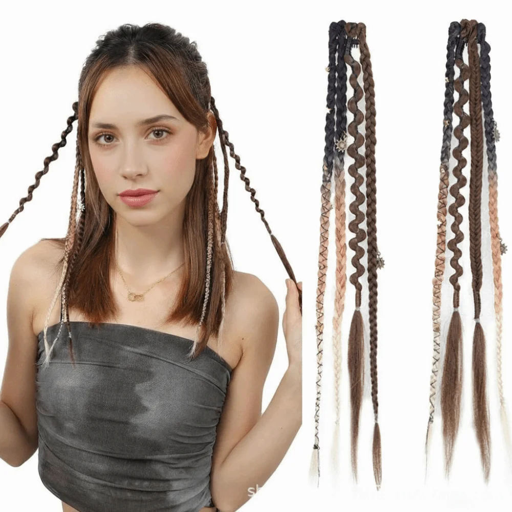 Bohemia Clip in Hair Extensions 16 Inches Fairy Hair Clip-on Long Braid Synthetic Handmade Synthetic Weaving Hair Extensions
Bohemia Clip in Hair Extensions 16 Inches Fairy Hair Clip-on Long Braid Synthetic Handmade Synthetic Weaving Hair Extensions
