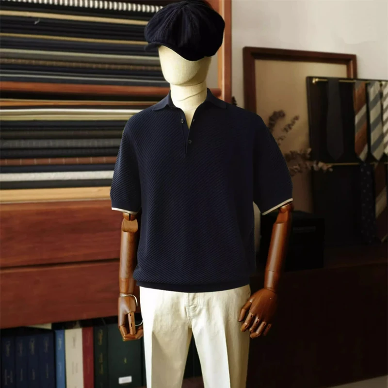 Italian luxury 2025 summer new breathable skin-friendly high-end casual twill short-sleeved polo shirt
Italian luxury 2025 summer new breathable skin-friendly high-end casual twill short-sleeved polo shirt