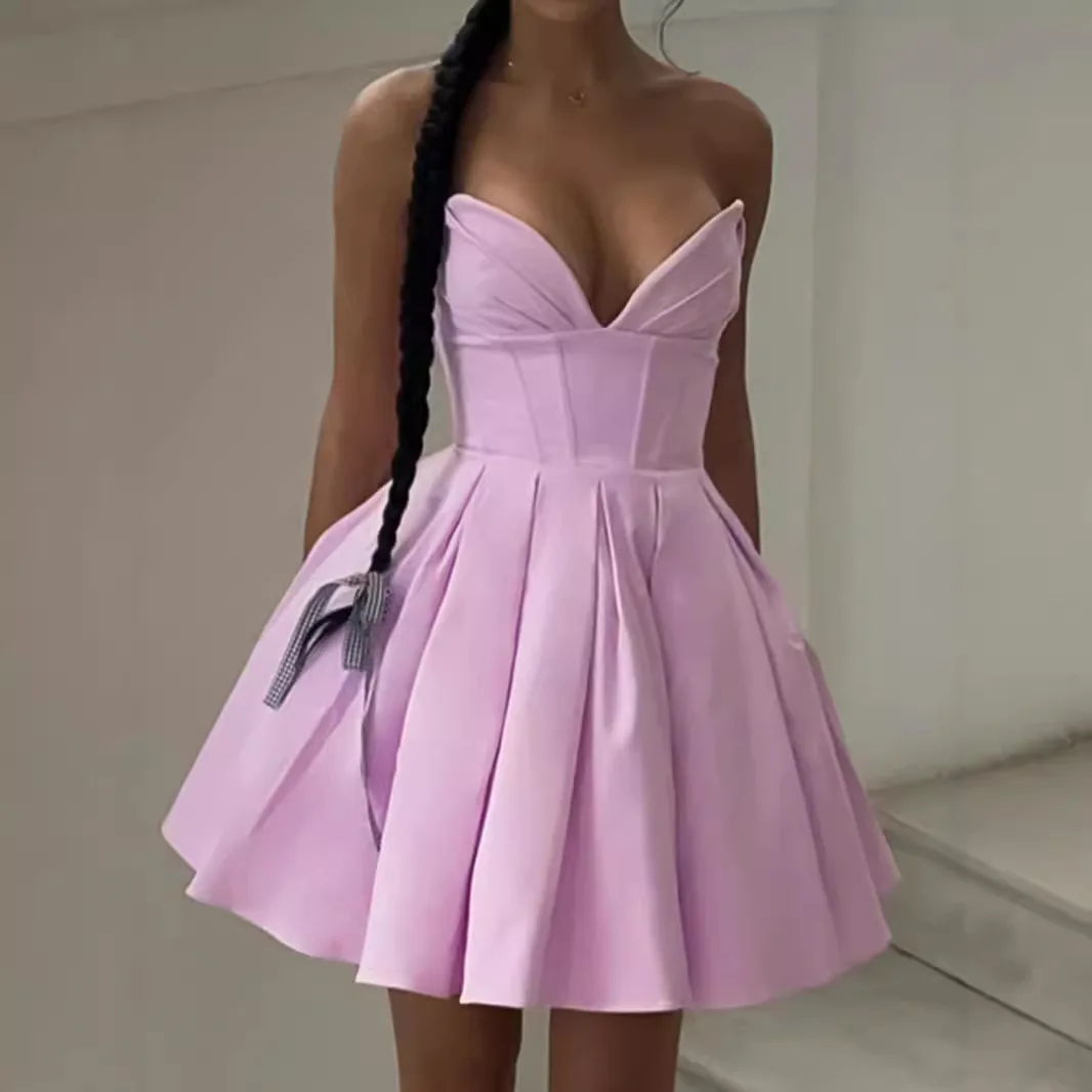Sexy tube top French slim-fit backless fishbone dress fashionable simple and versatile temperament elegant vacation style high-e
Sexy tube top French slim-fit backless fishbone dress fashionable simple and versatile temperament elegant vacation style high-e
