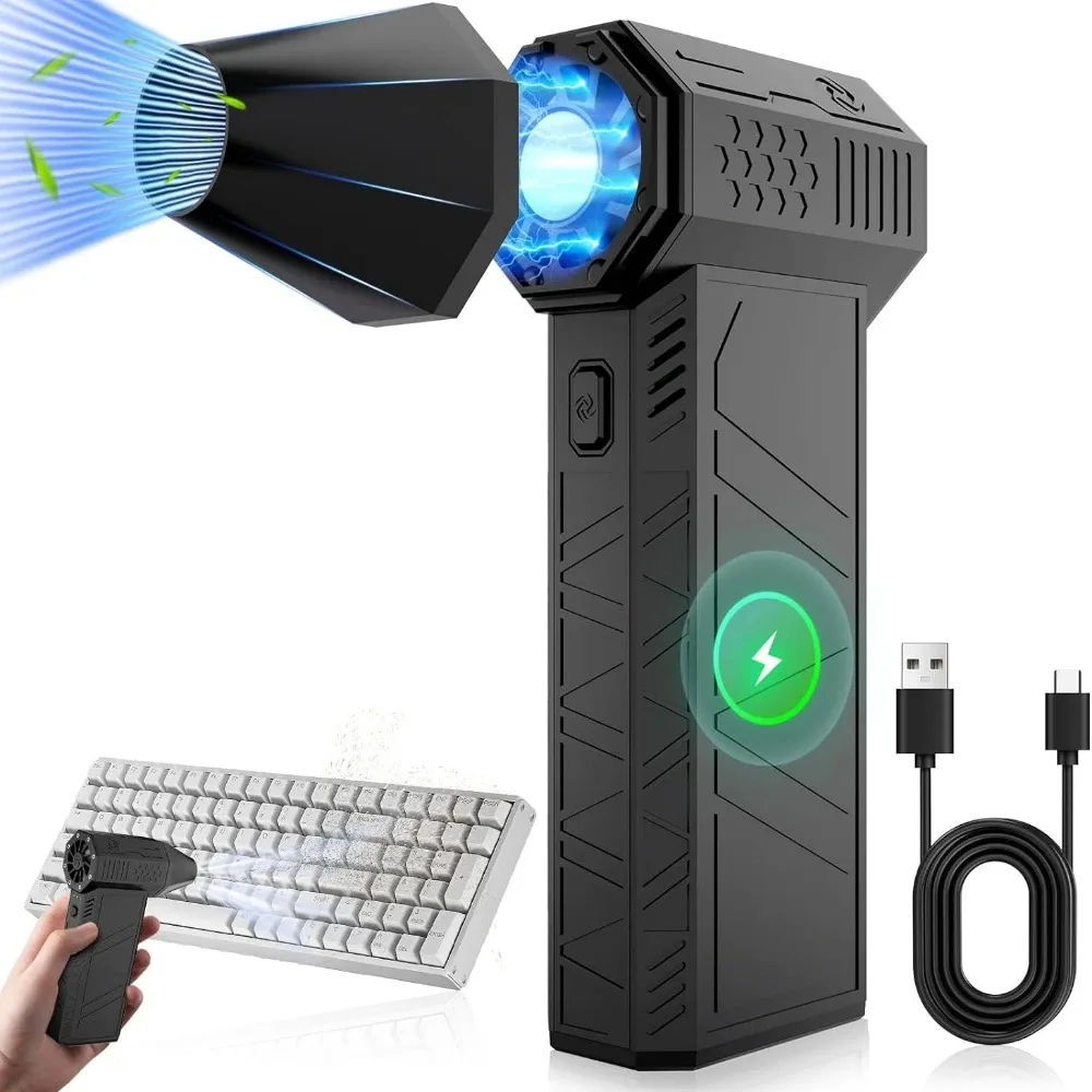 Industrial blower Jet Fan Electric Air Duster with3 Gear Adjustable 130000RPM Wind Speed 52m/s Car Computer Cleaning Blower Tool
Industrial blower Jet Fan Electric Air Duster with3 Gear Adjustable 130000RPM Wind Speed 52m/s Car Computer Cleaning Blower Tool