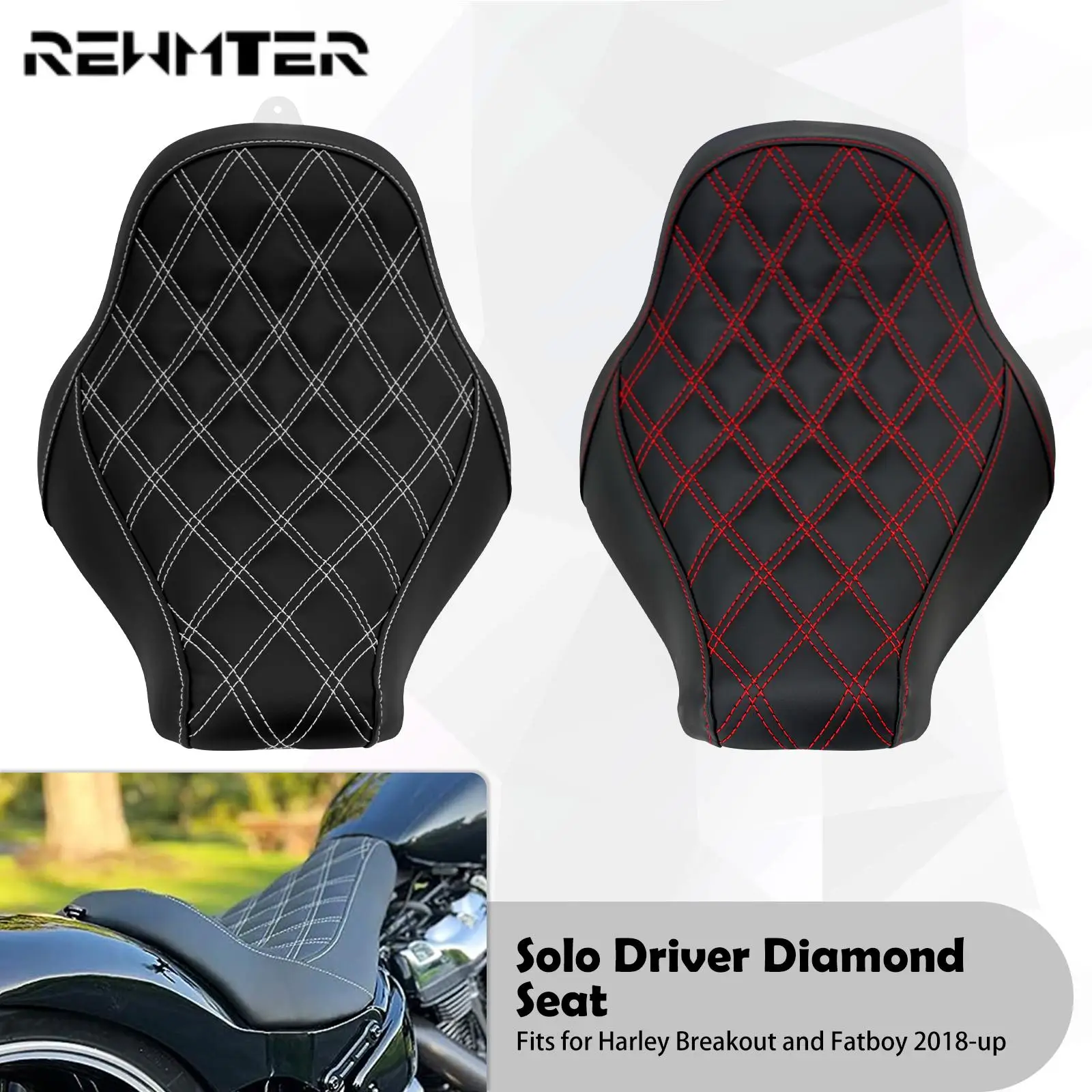 Motorcycle Driver Low Profile Solo Seat Diamond Cushion For Harley Softail Fatboy Breakout FLSTF FXBRS 2018-2021 2022 2023 Black
Motorcycle Driver Low Profile Solo Seat Diamond Cushion For Harley Softail Fatboy Breakout FLSTF FXBRS 2018-2021 2022 2023 Black