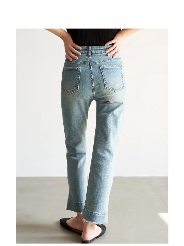 High Waist Bell Bottom Denim Jeans Women's Size Spring Thin Micro Flared Nine Point Cotton Stretch Jeans Ladies' Premium
High Waist Bell Bottom Denim Jeans Women's Size Spring Thin Micro Flared Nine Point Cotton Stretch Jeans Ladies' Premium