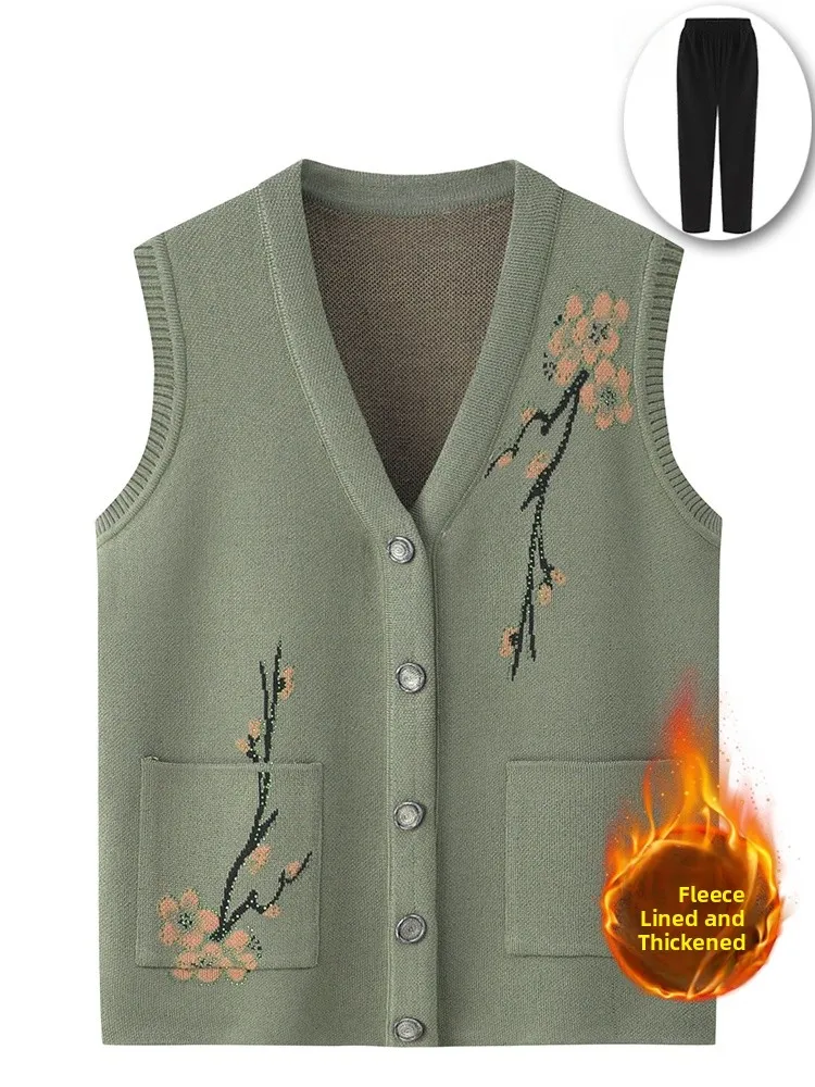 Thickened Fleece Vest for Elderly Women Spring Autumn Winter Open Cardigan Style Cotton Blend Comfortable Fit Senior Clothing
Thickened Fleece Vest for Elderly Women Spring Autumn Winter Open Cardigan Style Cotton Blend Comfortable Fit Senior Clothing