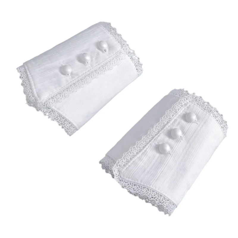 Victorian Lace Wrist Cuffs Pair for Women with Button Detail Hand Sleeves D0UB
Victorian Lace Wrist Cuffs Pair for Women with Button Detail Hand Sleeves D0UB