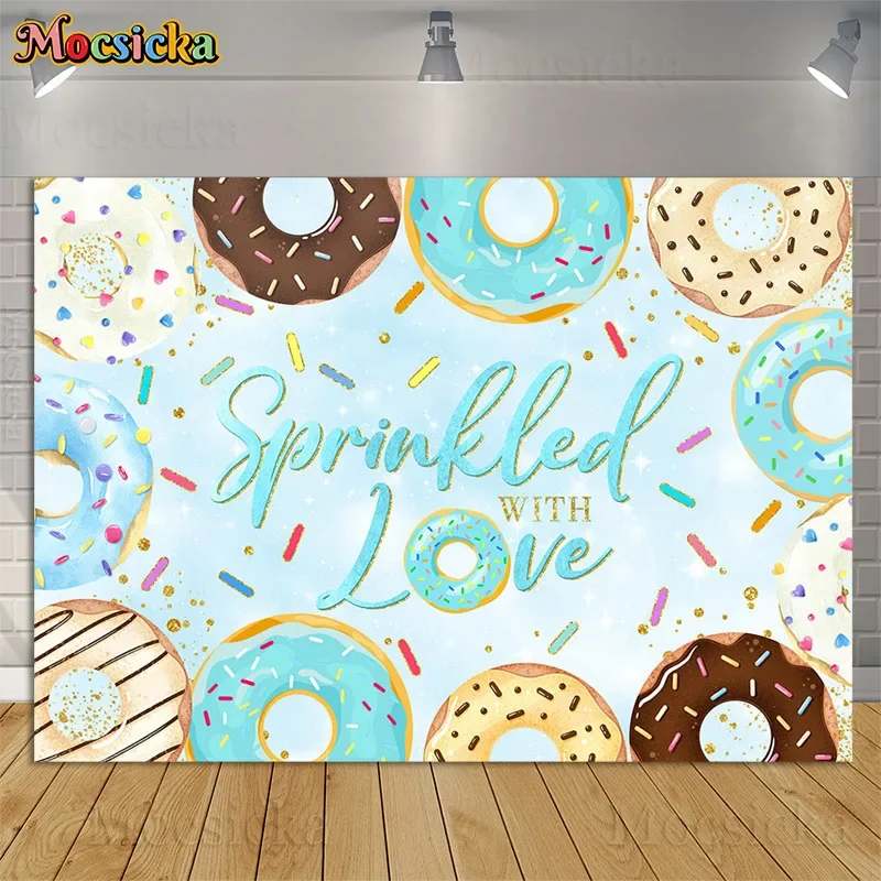 Mocsicka Sprinkled Love Backdrops Baby Shower Sweet Donut Party Colorful Dots Kids 1st Birthday Portrait Photography Background
Mocsicka Sprinkled Love Backdrops Baby Shower Sweet Donut Party Colorful Dots Kids 1st Birthday Portrait Photography Background