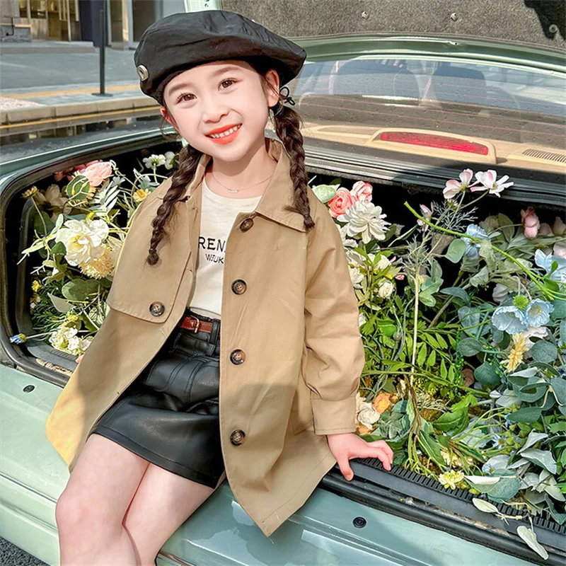 Girls Windbreak Coat Overcoat Jacket Outerwear 2024 Lapel Spring Autumn Cotton School Outdoor Teenagers Children's Clothing
Girls Windbreak Coat Overcoat Jacket Outerwear 2024 Lapel Spring Autumn Cotton School Outdoor Teenagers Children's Clothing