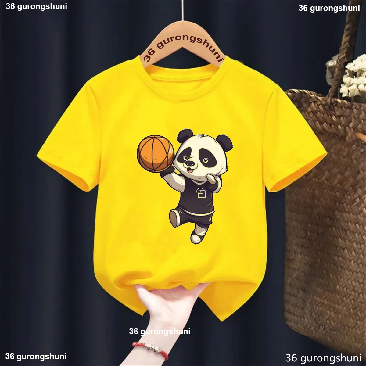 Funny Kids Clothes Panda Play Basketball Printed T Shirt Girls/Boys Harajuku Kawaii Solid T-Shirt Fashion Tops Tshirt
Funny Kids Clothes Panda Play Basketball Printed T Shirt Girls/Boys Harajuku Kawaii Solid T-Shirt Fashion Tops Tshirt