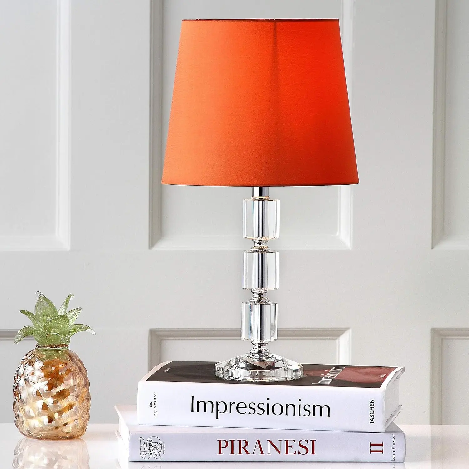 15-inch Orange Shade Crystal Cube Table Lamp (Set of 2) 9"x9"x16" Clear Modern Contemporary Transitional Chrome Bulbs Included
15-inch Orange Shade Crystal Cube Table Lamp (Set of 2) 9"x9"x16" Clear Modern Contemporary Transitional Chrome Bulbs Included