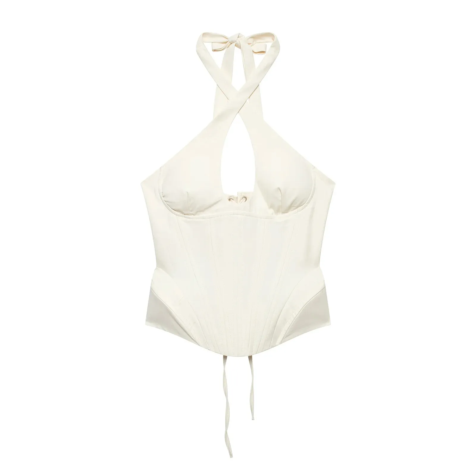2026 new summer style women's French retro pure lust style hollow fishbone waist strap slim satin halter neck vest
2026 new summer style women's French retro pure lust style hollow fishbone waist strap slim satin halter neck vest