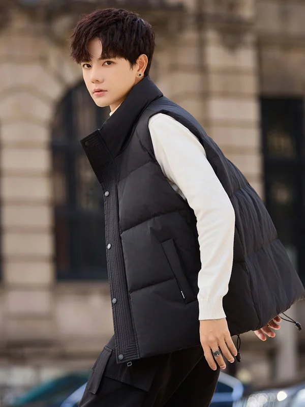 Утепленный однотонный спортивный пуховый жилет для мужчин: новая зимняя модная модель с воротником-стойкой, теплый, с наплечными вставками, повседневная верхняя одежда
Утепленный однотонный спортивный пуховый жилет для мужчин: новая зимняя модная модель с воротником-стойкой, теплый, с наплечными вставками, повседневная верхняя одежда