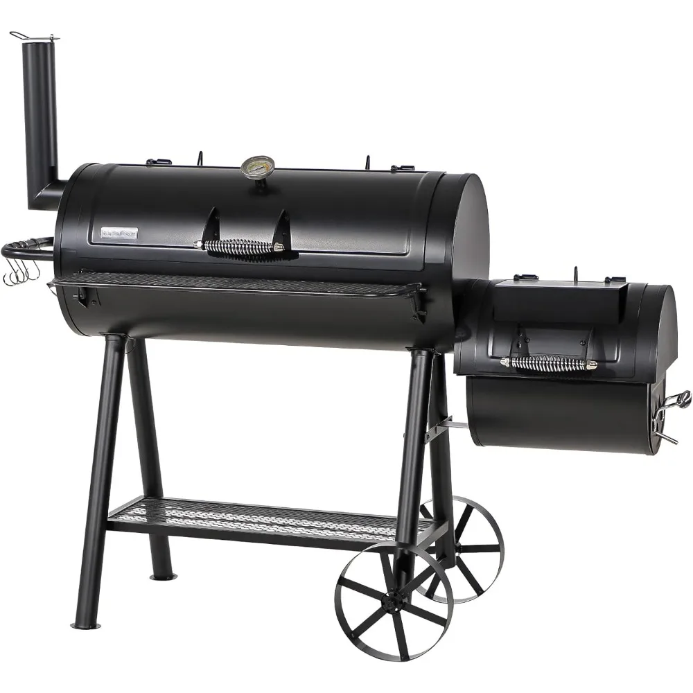 Offset Smoker Charcoal Grills with 37-Inch Cook Chamber, Barrel Smoker and Charcoal Grill Combo, 941 Sq. In. Space Barrel Charc
Offset Smoker Charcoal Grills with 37-Inch Cook Chamber, Barrel Smoker and Charcoal Grill Combo, 941 Sq. In. Space Barrel Charc