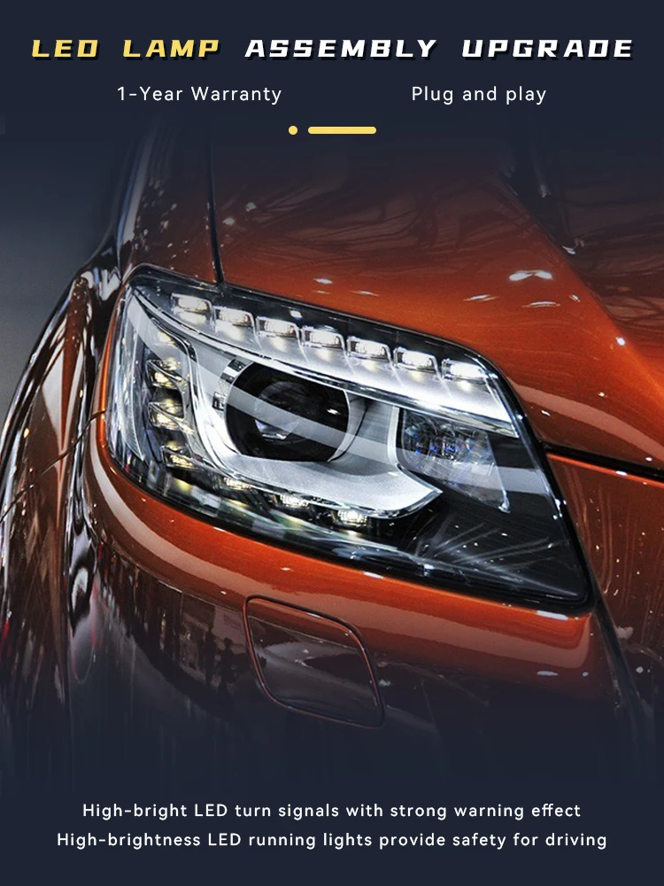 Car Lights For Audi Q7 2006-2015 Head Light Modification New Style Upgrade LED DRL Xenon Front Lamp Automotive Accessories
Car Lights For Audi Q7 2006-2015 Head Light Modification New Style Upgrade LED DRL Xenon Front Lamp Automotive Accessories