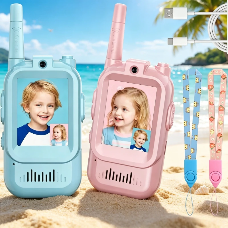 Children's Video Walkie Talkies 2 Pack 2 Inch HD Screen Clear Sound Quality Rechargeable Cartoon Walkie Talkies Kids Gift
Children's Video Walkie Talkies 2 Pack 2 Inch HD Screen Clear Sound Quality Rechargeable Cartoon Walkie Talkies Kids Gift