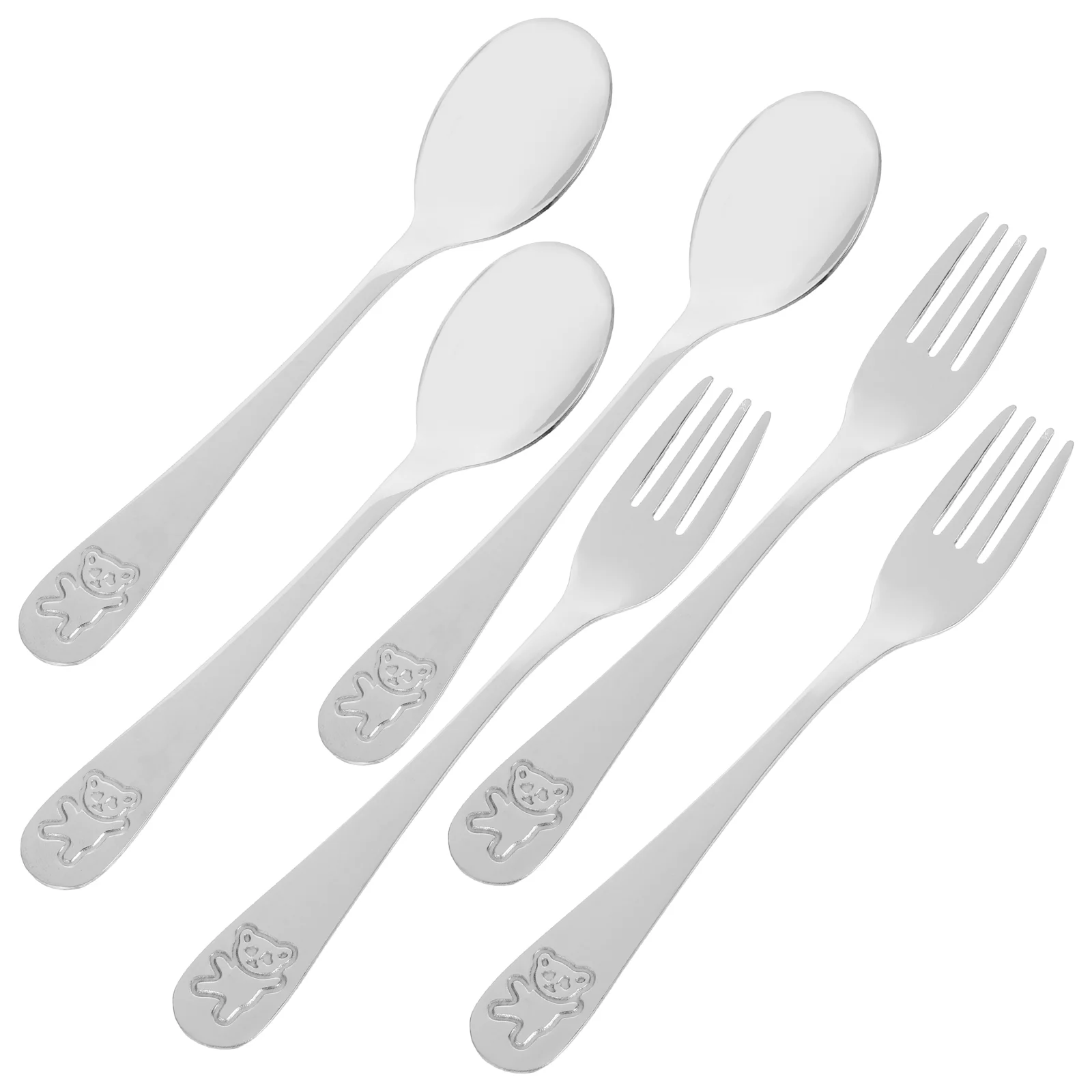 6 Pieces Kids Silverware Stainless Steel Toddler Utensils Bear Spoon Fork Set Safe Rounded Edges Easy Grasp
6 Pieces Kids Silverware Stainless Steel Toddler Utensils Bear Spoon Fork Set Safe Rounded Edges Easy Grasp