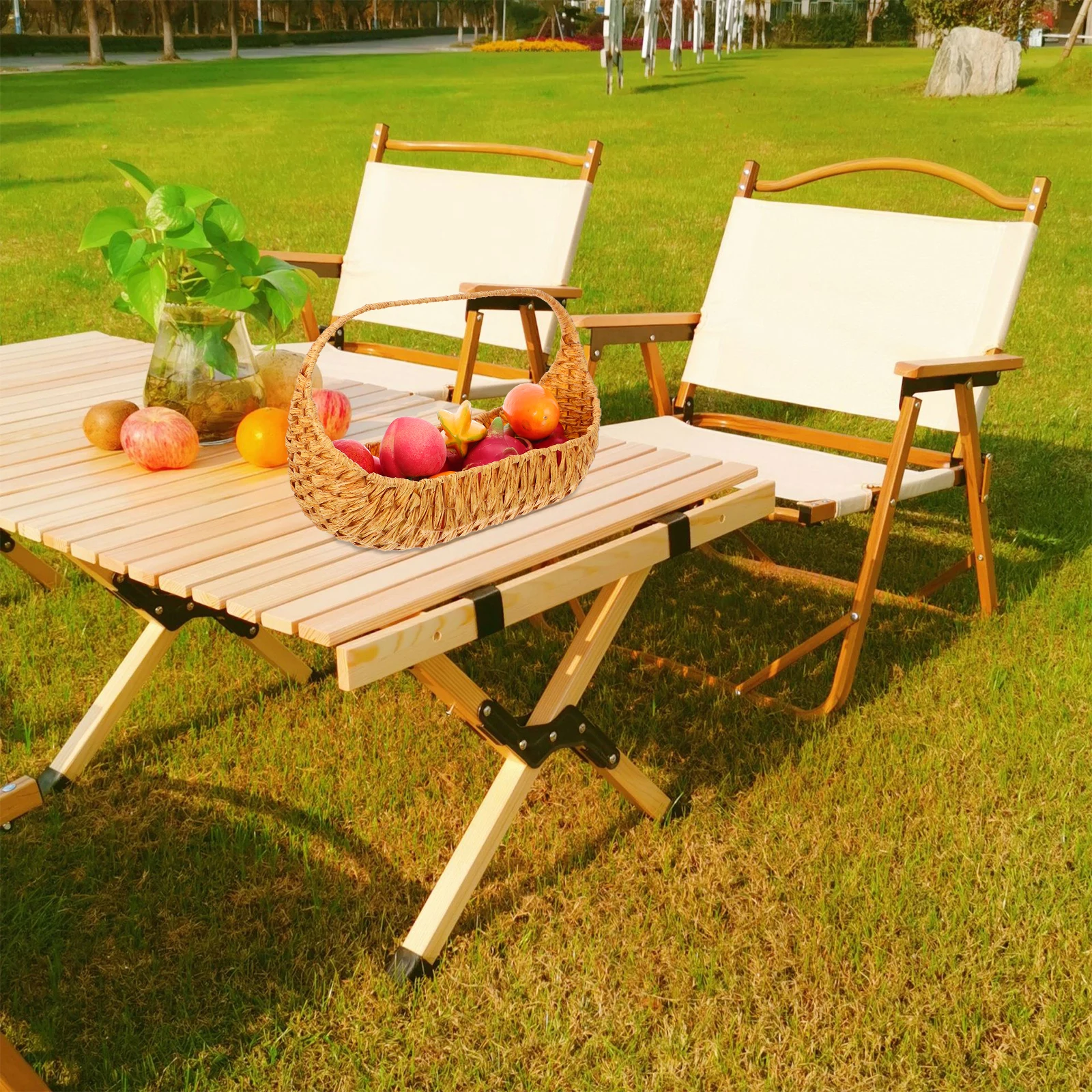 Portable Picnic Baskets Handwoven Multi-Purpose Woven Fruit Vegetable Organizer Garden Harvest Basket Storage Baskets For Beach
Portable Picnic Baskets Handwoven Multi-Purpose Woven Fruit Vegetable Organizer Garden Harvest Basket Storage Baskets For Beach