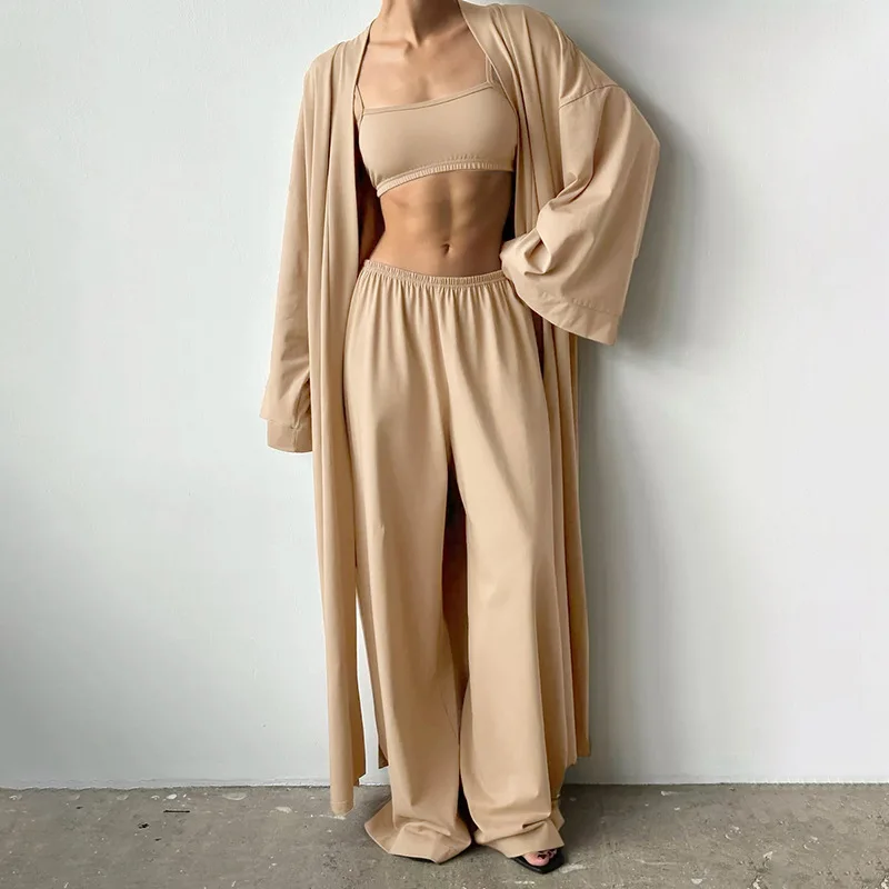 Women's Casual 3 Piece Set Fashion Suspender Vest +Long Sleeve Cardigan + High Waist Wide-leg Pants Outfits Tracksuit 2025 Fall
Women's Casual 3 Piece Set Fashion Suspender Vest +Long Sleeve Cardigan + High Waist Wide-leg Pants Outfits Tracksuit 2025 Fall