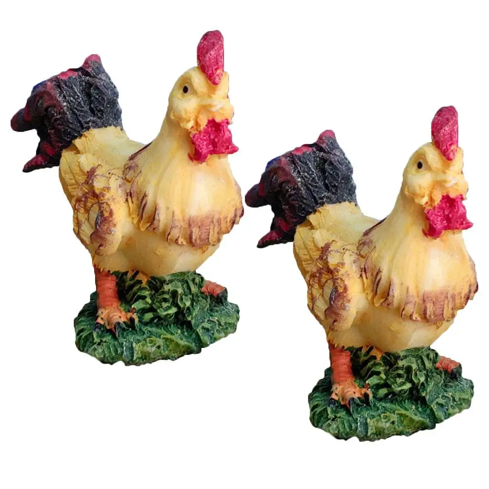 2Pcs Rooster Figurines Resin Statue Garden Decoration Home Accessories Desktop Decor Animal Sculpture Yard
2Pcs Rooster Figurines Resin Statue Garden Decoration Home Accessories Desktop Decor Animal Sculpture Yard