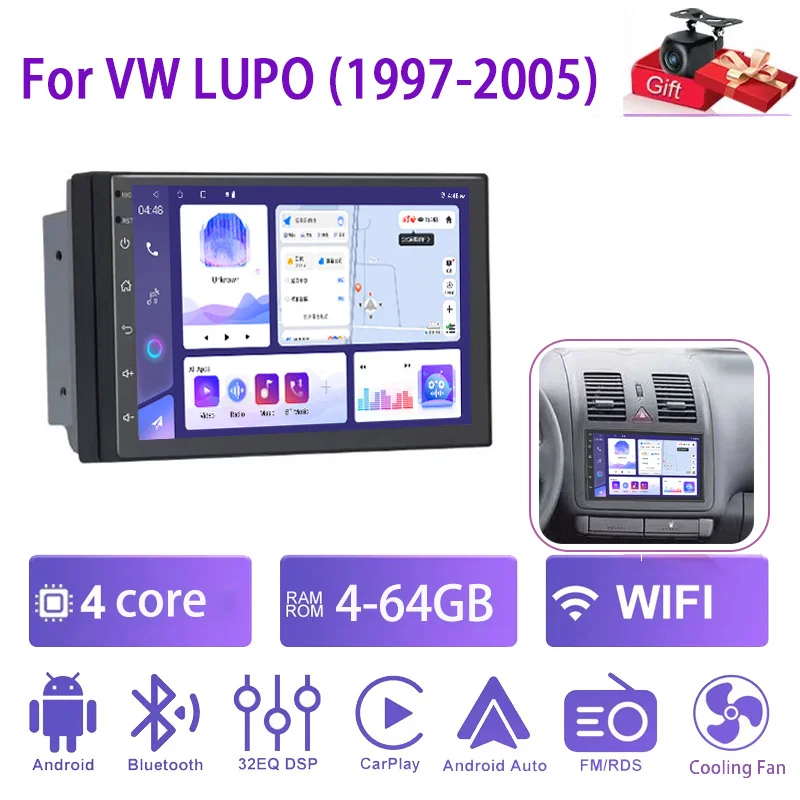 2din 7" 4+64 Car Radio Multimedia Player For VW LUPO 1997-2005 Navigation GPS Audio Stereo Carplay Head Unit
2din 7" 4+64 Car Radio Multimedia Player For VW LUPO 1997-2005 Navigation GPS Audio Stereo Carplay Head Unit