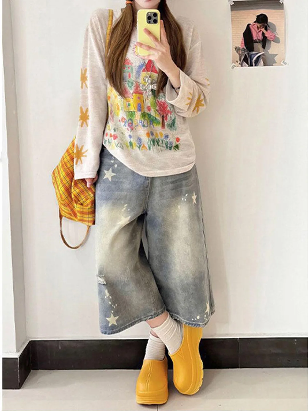 plus Size American Retro High Street Star Print Seven Inch Denim Jeans Women Summer New Slim Thin Wide Leg Jeans Casual Skinnies
plus Size American Retro High Street Star Print Seven Inch Denim Jeans Women Summer New Slim Thin Wide Leg Jeans Casual Skinnies