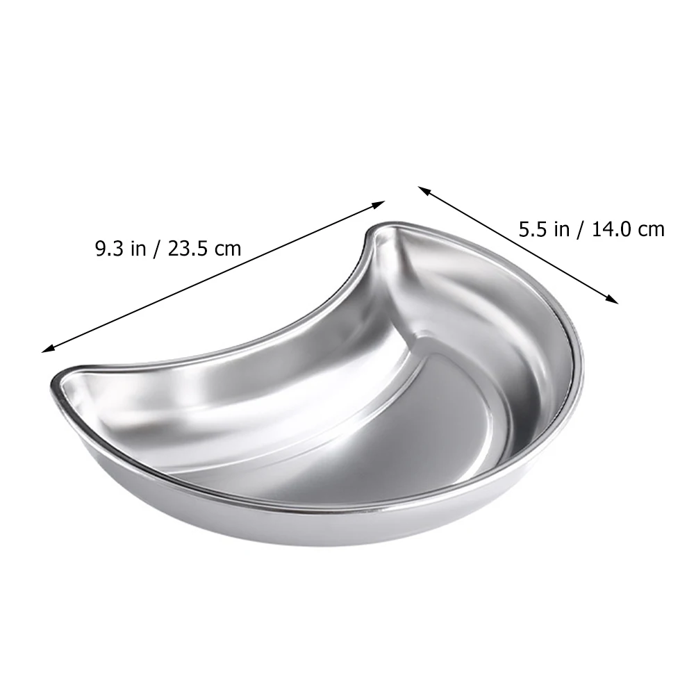 Stainless Steel Fruit Plate Kitchen Vegetable Tray Practical Moon Dish Fruits Storage Plates Safe Materials
Stainless Steel Fruit Plate Kitchen Vegetable Tray Practical Moon Dish Fruits Storage Plates Safe Materials