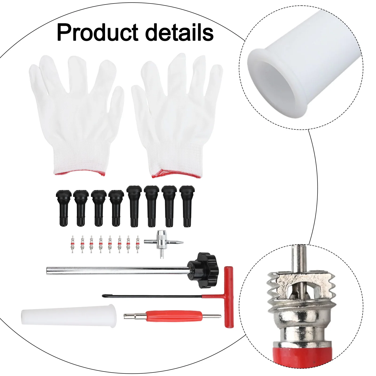 Tire Repair Kit Quick Change Tool Tire Maintenance Efficient Valve Replacement Metal And Plastic Construction 21.8*4.8*4.8cm
Tire Repair Kit Quick Change Tool Tire Maintenance Efficient Valve Replacement Metal And Plastic Construction 21.8*4.8*4.8cm