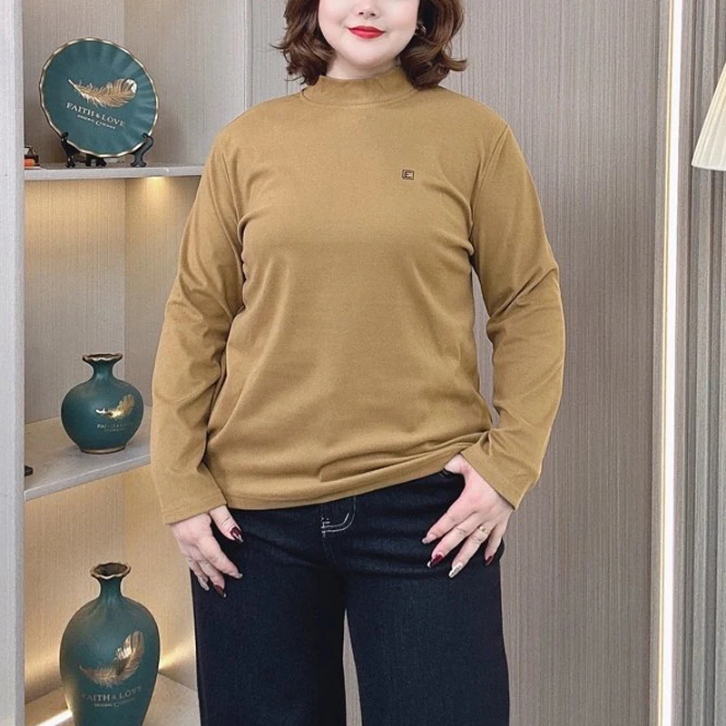 Женская футболка больших размеров, осенне-зимний бархатный топ с воротником-стойкой и принтом 8559
Женская футболка больших размеров, осенне-зимний бархатный топ с воротником-стойкой и принтом 8559