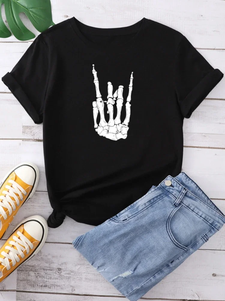 Women T Shirt Skull Hand Print T Shirt Short Sleeve O Neck Loose Women Tshirt Ladies Tee Shirt Tops Clothes Camisetas Mujer
Women T Shirt Skull Hand Print T Shirt Short Sleeve O Neck Loose Women Tshirt Ladies Tee Shirt Tops Clothes Camisetas Mujer