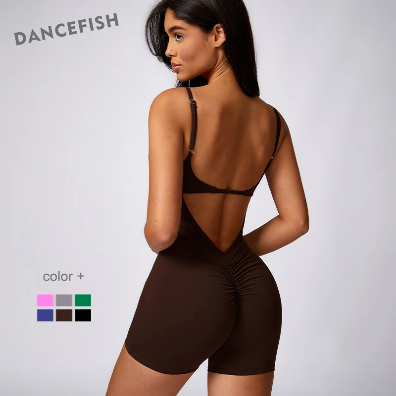 DANCEFISH Peach Hip Life Tight One-Piece Short Suit Women's Naked Quick-Drying Sports Beauty Back Fitness Aerial Yoga Jumpsuit
DANCEFISH Peach Hip Life Tight One-Piece Short Suit Women's Naked Quick-Drying Sports Beauty Back Fitness Aerial Yoga Jumpsuit