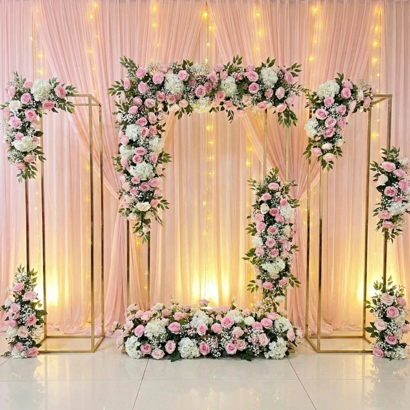 3PCS Classic Minimalist Wedding Backdrop Stand Indoor and Outdoor Floral Arch Golden Frame Birthday Party Site DIY Decoration
3PCS Classic Minimalist Wedding Backdrop Stand Indoor and Outdoor Floral Arch Golden Frame Birthday Party Site DIY Decoration