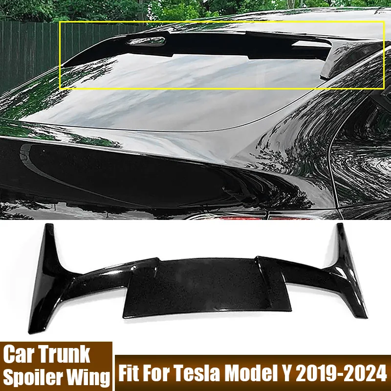 Car Trunk Spoiler Wing Trim Fit For Tesla Model Y 2019-2024 Glossy Black, Carbon Fiber Car Tail Wing Modification Accessories
Car Trunk Spoiler Wing Trim Fit For Tesla Model Y 2019-2024 Glossy Black, Carbon Fiber Car Tail Wing Modification Accessories